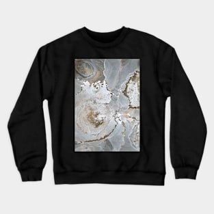 Abstract White and Gold Peonies Crewneck Sweatshirt